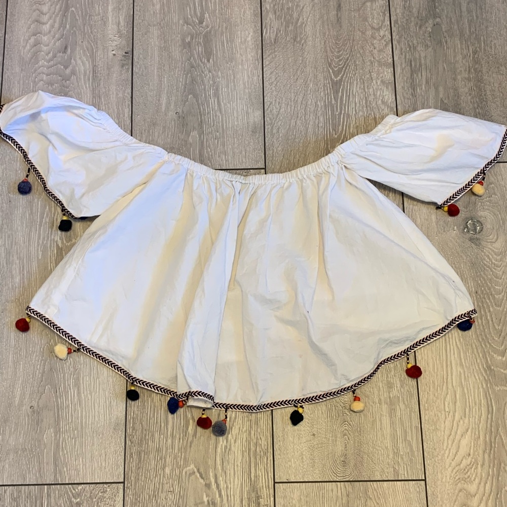 White off the shoulder top